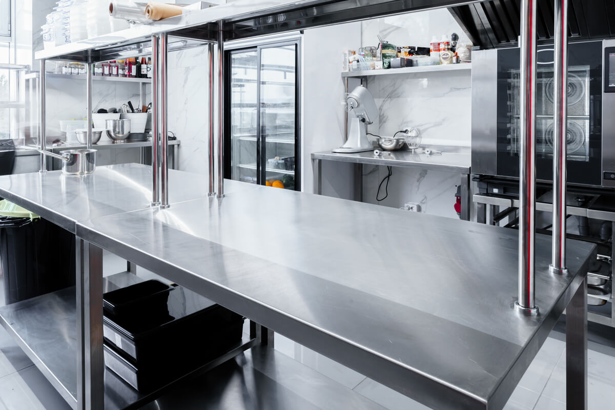 Interior of commercial kitchen